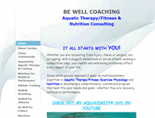 Tablet Screenshot of bewellcoaching.com